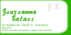 zsuzsanna balasi business card